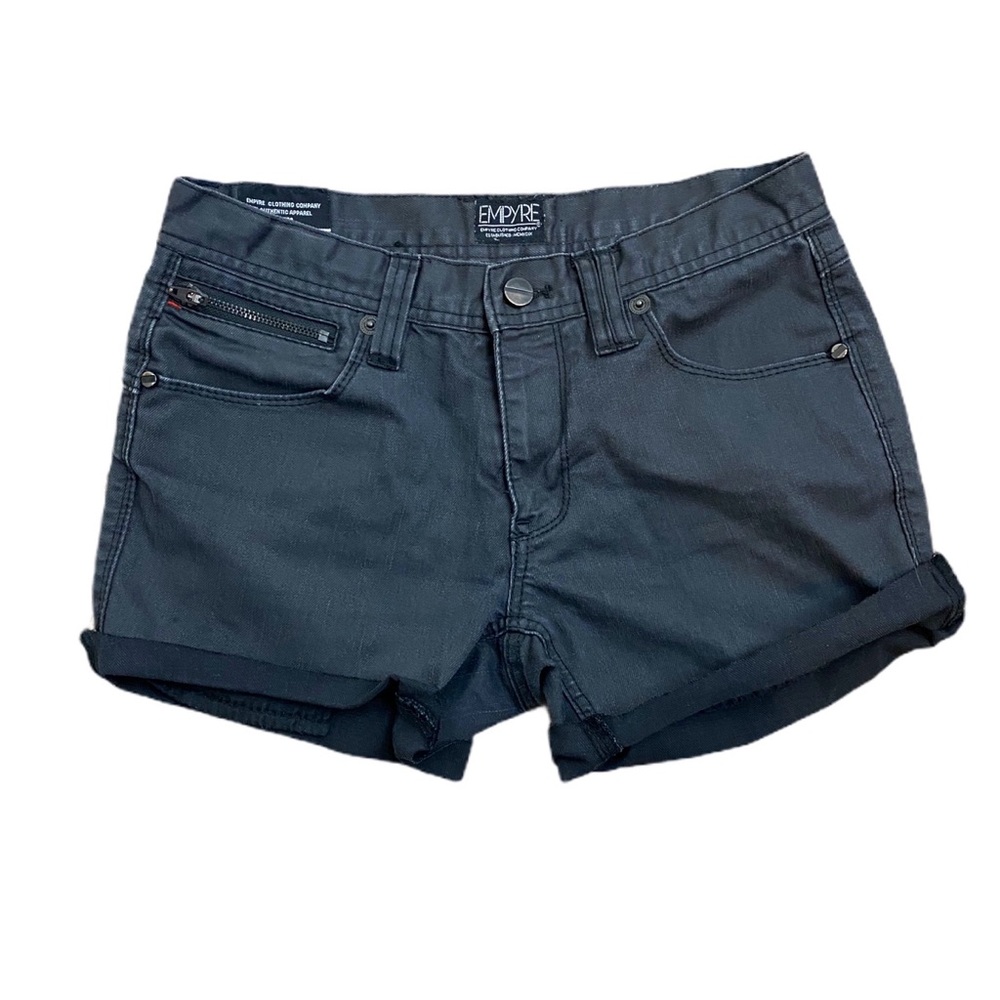 Empyre Raw Hem Black Denim Shorts Size 30